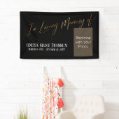 In het liefhebben van Gold-geheugen op zwart met f Spandoek (Insitu)