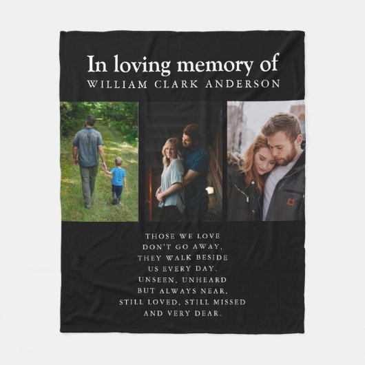 In het liefhebben van het geheugen drie de Fotoget Fleece Deken (Voorkant)