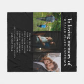 In het liefhebben van het geheugen drie de Fotoget Fleece Deken (Voorkant (Horizontaal))