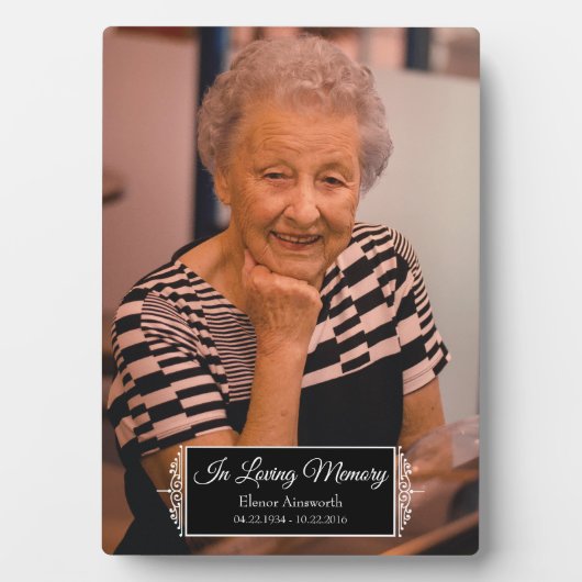 In het liefhebben van het geheugen Eenvoudige , ge Fotoplaat (voorkant)