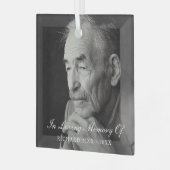 In het liefhebben van het geheugen Elegant Photo M Glas Ornament (Voorkant links)