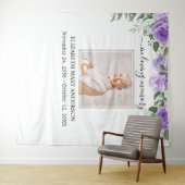 In het liefhebben van het Geheugen Foto Paars Flor Wandkleed (In Situ (horizontaal))