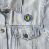 In het liefhebben van het geheugen Modern Navy Blu Ronde Button 3,2 Cm (In situ)