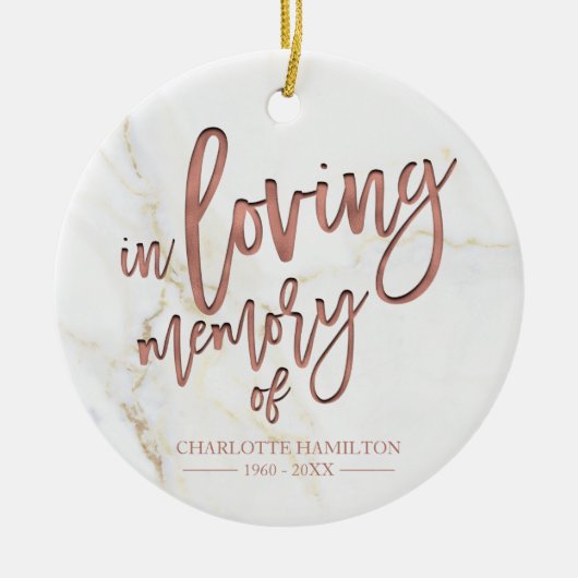 In het liefhebben van het Geheugen Persoonlijke Fo Keramisch Ornament (Voorkant)