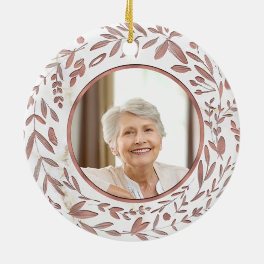 In het liefhebben van het Geheugen Persoonlijke Fo Keramisch Ornament (Achterkant)