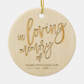 In het liefhebben van het Geheugen Persoonlijke Fo Keramisch Ornament (Voorkant)