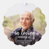 In het liefhebben van het Geheugen Persoonlijke Fo Ornament Kaart (Voorkant)