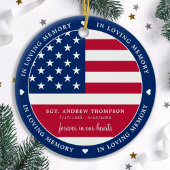 In het liefhebben van het geheugen van de Amerikaa Keramisch Ornament
