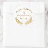 In het liefhebben van het geheugen van Gold Angel Ronde Sticker (Tas)