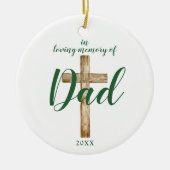 In het liefhebben van het Geheugen van Papa Persoo Keramisch Ornament (Voorkant)