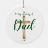 In het liefhebben van het Geheugen van Papa Persoo Keramisch Ornament (Achterkant)