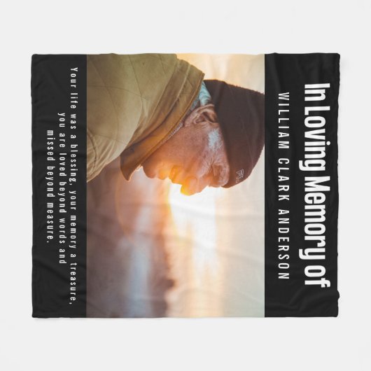 In het liefhebben van het Geheugenfotogedicht Fleece Deken (Voorkant (Horizontaal))