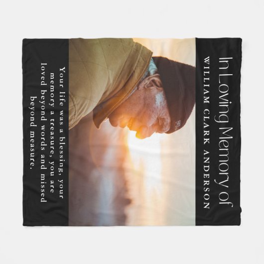 In het liefhebben van het Geheugenfotogedicht Fleece Deken (Voorkant (Horizontaal))