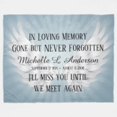 In het liefhebben van Memory Angel Wings Fleece Deken (Voorkant (Horizontaal))