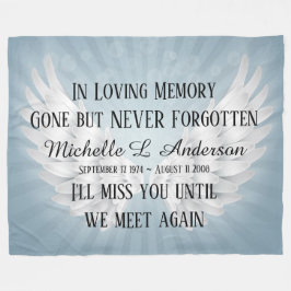 In het liefhebben van Memory Angel Wings Fleece Deken