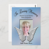 In het liefhebben van Memory Angel Wings Voeg Foto Briefkaart (Voorkant / Achterkant)