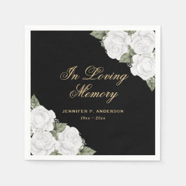 In het liefhebben van Memory Black en White Floral Servet