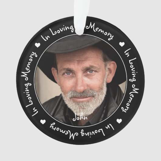 In het liefhebben van Memory Black Family Photo Ke Ornament (voorkant)
