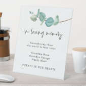 In het liefhebben van Memory Blue Eucalyptus Names Reclamebord Met Voetstuk (Insitu)