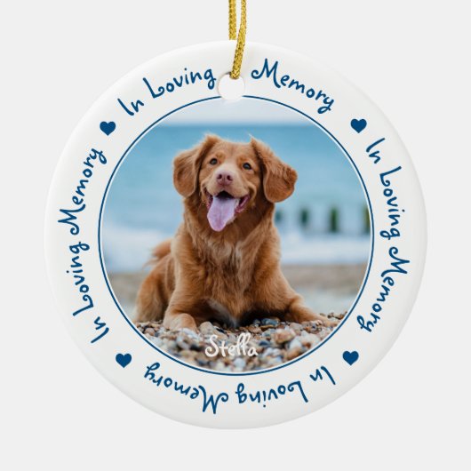 In het liefhebben van Memory Blue Keepomwille Pet  Keramisch Ornament (Voorkant)