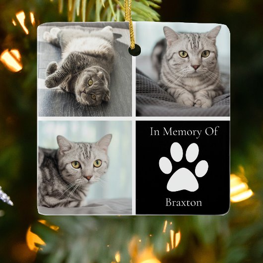 In het liefhebben van Memory Cat Memorial Custom P Keramisch Ornament