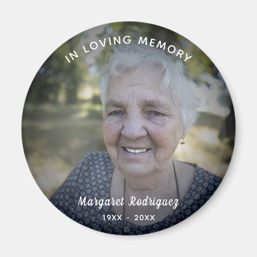 In het liefhebben van Memory Celebration of Life C Magneet (Voorkant)