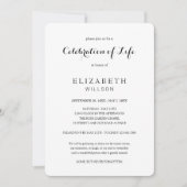 In het liefhebben van Memory Celebration of Life F Kaart (Voorkant)