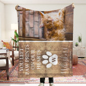 In het liefhebben van Memory Dog/Cat Photo & Quote Fleece Deken