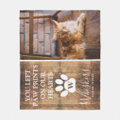 In het liefhebben van Memory Dog/Cat Photo & Quote Fleece Deken (Voorkant)