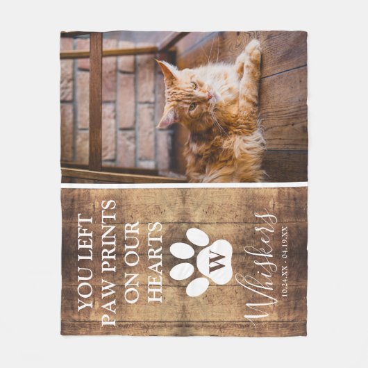 In het liefhebben van Memory Dog/Cat Photo & Quote Fleece Deken (Voorkant)