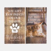 In het liefhebben van Memory Dog/Cat Photo & Quote Fleece Deken (Voorkant (Horizontaal))