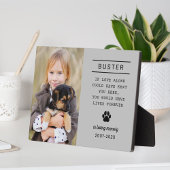 In het liefhebben van Memory Dog Personalized Phot Fotoplaat