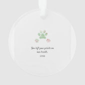 In het liefhebben van Memory Dog Pet-fotokerst Ornament (achterkant)