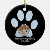 In het liefhebben van Memory Dog Photo Pet Keepomw Keramisch Ornament (Voorkant)