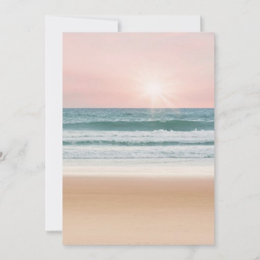 In het liefhebben van Memory Elegant Ocean Funeral Kaart (Achterkant)