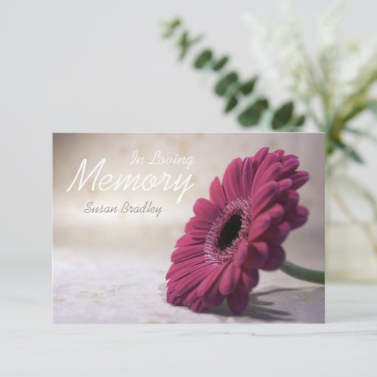 In het liefhebben van Memory Floral Memorial Servi Aankondiging (Staand voorkant)