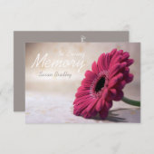 In het liefhebben van Memory Floral Memorial Servi Aankondiging (Voorkant / Achterkant)