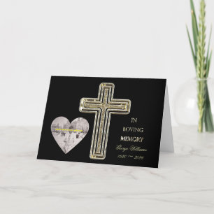 In het liefhebben van Memory Golden Cross Heart Sh Feestdagen Kaart