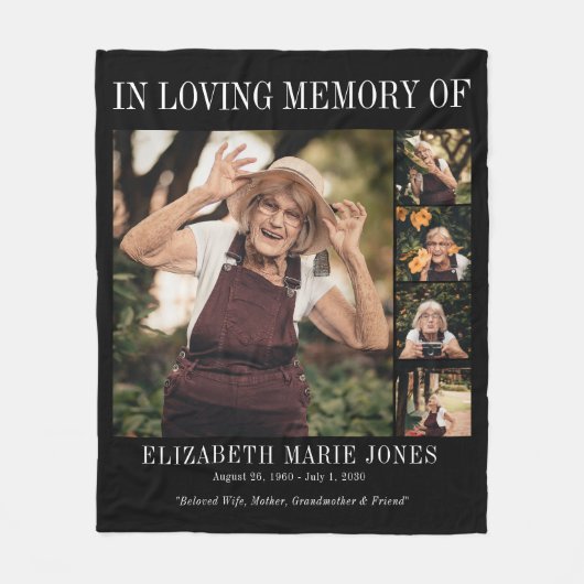 In het liefhebben van Memory Keepomwille Tributeer Fleece Deken (Voorkant)