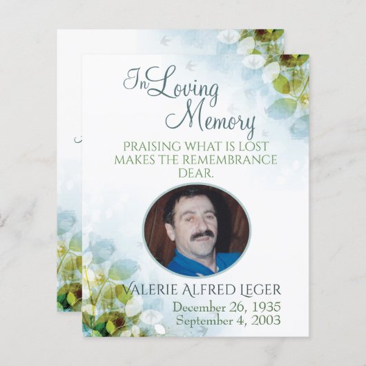 In het liefhebben van Memory Memorial Keepomwille  (Voorkant / Achterkant)