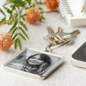 In het liefhebben van Memory Memorial Modern Elega Sleutelhanger (Zijkant)