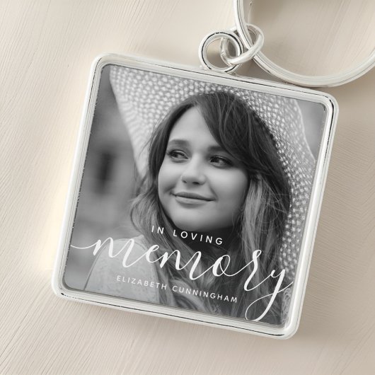 In het liefhebben van Memory Memorial Modern Elega Sleutelhanger