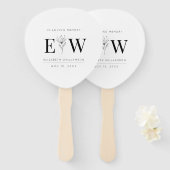 In het liefhebben van Memory Memorial Modern Monog Handwaaier (Voorkant en achterkant)