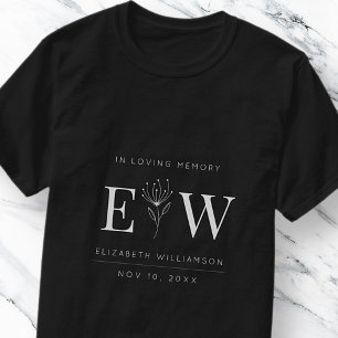 In het liefhebben van Memory Memorial Modern Monog T-shirt