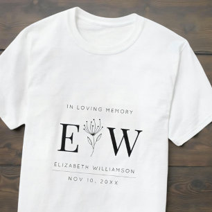 In het liefhebben van Memory Memorial Modern Monog T-shirt