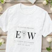 In het liefhebben van Memory Memorial Modern Monog T-shirt