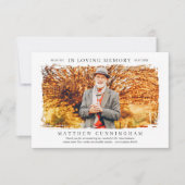 In het liefhebben van Memory Memorial Modern Simpl Bedankkaart (Voorkant)