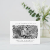 In het liefhebben van Memory Memorial Modern Simpl Briefkaart (Staand voorkant)