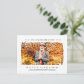 In het liefhebben van Memory Memorial Modern Simpl Briefkaart (Staand voorkant)