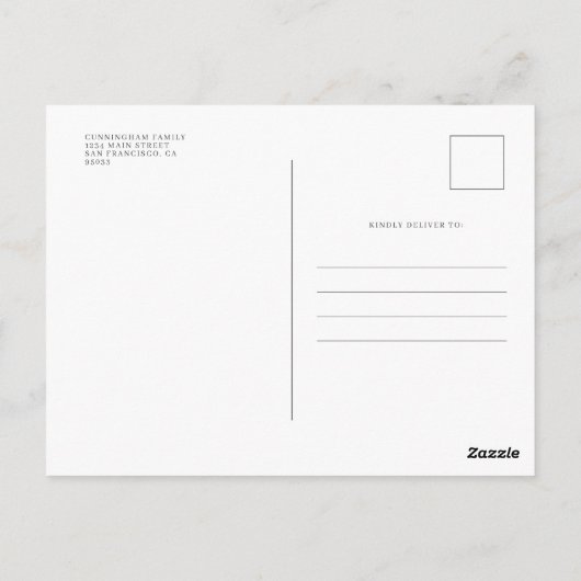 In het liefhebben van Memory Memorial Modern Simpl Briefkaart (Achterkant)